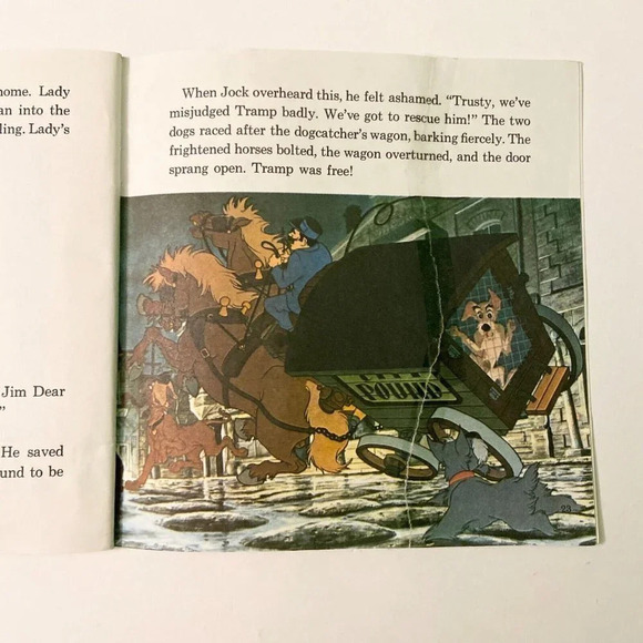 Vintage 1979 Walt Disneys Lady and the Tramp  Read Along Book and Tape - Picture 9 of 13